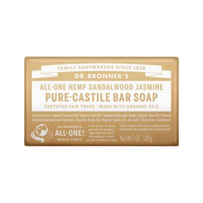 Dr. Bronner's Pure-Castile Bar Soap (Hemp All-One) Sandalwood Jasmine 140g